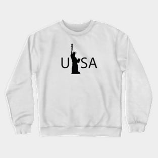 USA with Statue of Liberty and Freedom Crewneck Sweatshirt